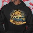 Surfing Paradise Beach Summer Vacation Camper Van Graphic Hoodie Unique Gifts