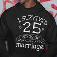 I Survived 25 Years Of Marriage Couple 25Th Anniversary Hoodie Personalized Gifts