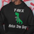 T-Rex Hates Arm Days Humorous Dinosaur Weight Lifting Hoodie Unique Gifts