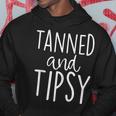 Tanned And Tipsy Cute Summer Drinking Party Beach Hoodie Unique Gifts