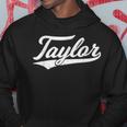 Taylor Varsity Script Sports Athletic Jersey Name Style Hoodie Personalized Gifts