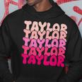 Taylor Vintage Personalized Name I Love Taylor Hoodie Personalized Gifts