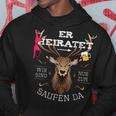 Team Groom Running Deer Stag Party Jga S Hoodie Lustige Geschenke