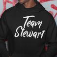 Team Stewart Last Name Of Stewart Family Brush Style Hoodie Funny Gifts