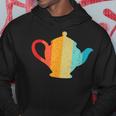 Teapot Silhouette Retro Vintage Style 70S 80S Distressed Hoodie Unique Gifts
