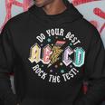 Test Day Teachers Boys Girls Abcd Rock The Test Testing Day Hoodie Funny Gifts