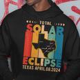 Texas Solar Eclipse Path 2024 Vintage Solar Eclipse In Texas Hoodie Unique Gifts