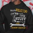 That's What I Do I Fix Stuff And I Know Things Vintage Hoodie Personalized Gifts