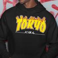 Tokyo Japan Trasher Yellow Orange And Black Flame Hoodie Unique Gifts