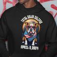 Total Solar Eclipse 2024 Frenchie Bulldog Dad Usa Flag Hoodie Funny Gifts