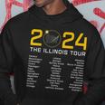 Total Solar Eclipse 2024 The Illinois Tour Totality Path Hoodie Personalized Gifts
