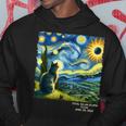 Total Solar Eclipse April 08 2024 Texas Starry Night Cat Hoodie Unique Gifts