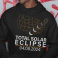 Total Solar Eclipse April 8 2024 America Usa Map Totality Hoodie Unique Gifts