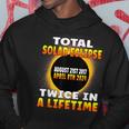Total Solar Eclipse Twice In A Lifetime 2017 2024 Souvenir Hoodie Personalized Gifts