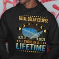 Total Solar Eclipse Twice In A Lifetime 2024 Total Eclipse Hoodie Unique Gifts