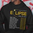 Totality Path 2024 Eclipse Map Total Eclipse Astronomy Hoodie Unique Gifts