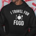 I Travel For Food Vintage Traveler Eater Foodie Lover Hoodie Unique Gifts