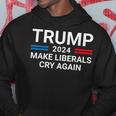 Trump 2024 Make Liberals Cry Again American Flag Hoodie Personalized Gifts