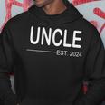Uncle Est 2024 First Fathers Day 2024 Promoted To Uncle Men Hoodie Personalized Gifts