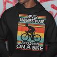 Never Underestimate An Old Man On A Bike Cycling Hoodie Personalized Gifts