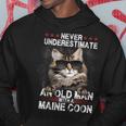 Never Underestimate An Old Man With A Maine Coon Cat Lovers Hoodie Unique Gifts