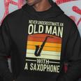 Never Underestimate An Old Man With A Saxophone Musician Hoodie Personalized Gifts