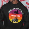 Never Underestimate An Old Man With A Snowmobile Tractor Hoodie Personalized Gifts
