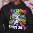 Unicorn 8Th Birthday 8 Year Old Unicorn Party Girls Outfit Hoodie Personalized Gifts