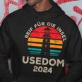 Usedom 2024 Inselreif Leuchtturm Motiv Hoodie Lustige Geschenke