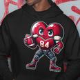 Valentine's Day Heart Football Team Player Hoodie Unique Gifts