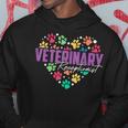 Vet Receptionist Appreciation Heart Veterinary Receptionist Hoodie Personalized Gifts