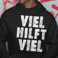 Viel Hilftiel Old-School Bodybuilder Saying Hoodie Lustige Geschenke