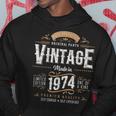 Vintage 1974 50Th Birthday Decoration 50 Year Old Men Hoodie Personalized Gifts