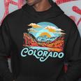 Vintage 80'S Colorado Maroon Bells Retro Mountains Graphic Hoodie Unique Gifts