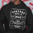Vintage 80Th Birthday Decorations 1944 80 Birthday Hoodie Funny Gifts