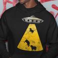 Vintage Alien Ufo Cow Abduction Roswell RetroYellow Hoodie Unique Gifts