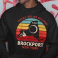 Vintage Brockport New York Total Solar Eclipse 2024 Hoodie Unique Gifts