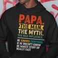 Vintage Father's Day Papa The Man The Myth The Bad Influence Hoodie Unique Gifts