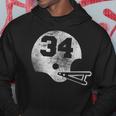 Vintage Football Jersey Number 34 Player Number Hoodie Unique Gifts