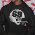 Vintage Football Jersey Number 69 Player Number Hoodie Unique Gifts