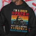 Vintage-Retro Ich Bin Ein Biker Papa Definitioniel Cooler Kapuzenpullover Lustige Geschenke