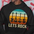 Vintage Retro Lets Rock Rock And Roll Guitar Music Hoodie Funny Gifts