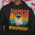 Vintage Retro Siamese Whisperer Cat Sunglasses Lover Hoodie Unique Gifts