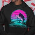 Vintage Retro Sunset Marlin Hoodie Lustige Geschenke