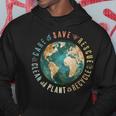 Vintage Save Bees Rescue Animals Recycle Plastic Earth Day Hoodie Unique Gifts