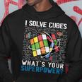 Vintage I Solve Cubes Superpower Speed Cubing Hoodie Unique Gifts