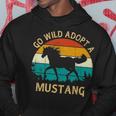 Vintage Sunset Wild Mustang Horse Go Wild Adopt A Mustang Hoodie Unique Gifts