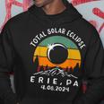 Vintage Total Solar Eclipse Usa Erie Pennsylvania 4082024 Hoodie Funny Gifts