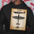 Vintage Wwii Identification Poster Raf Spitfire Hoodie Funny Gifts