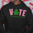 Vote Its A Serious Matter Pink And Green Hoodie Unique Gifts